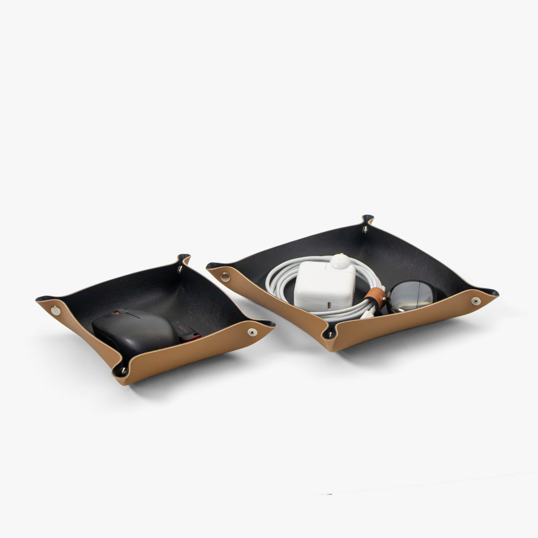 Multi-purpose Desk Organiser | Vegan Leather (Set of two)