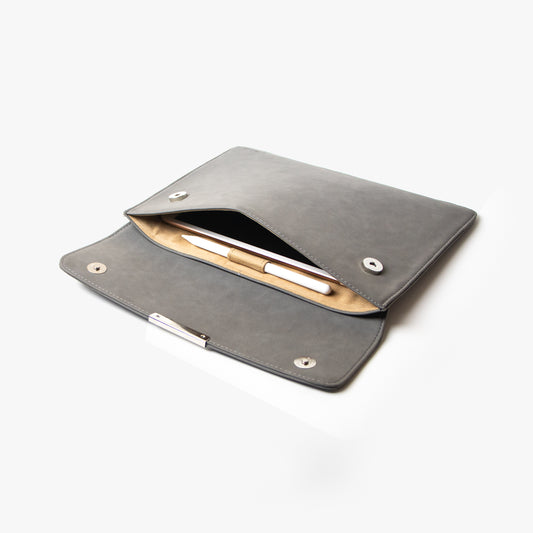 11" Snap On Tablet Sleeve | Vegan Leather
