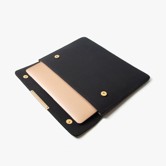 14" Snap On Laptop Sleeve | Vegan Leather