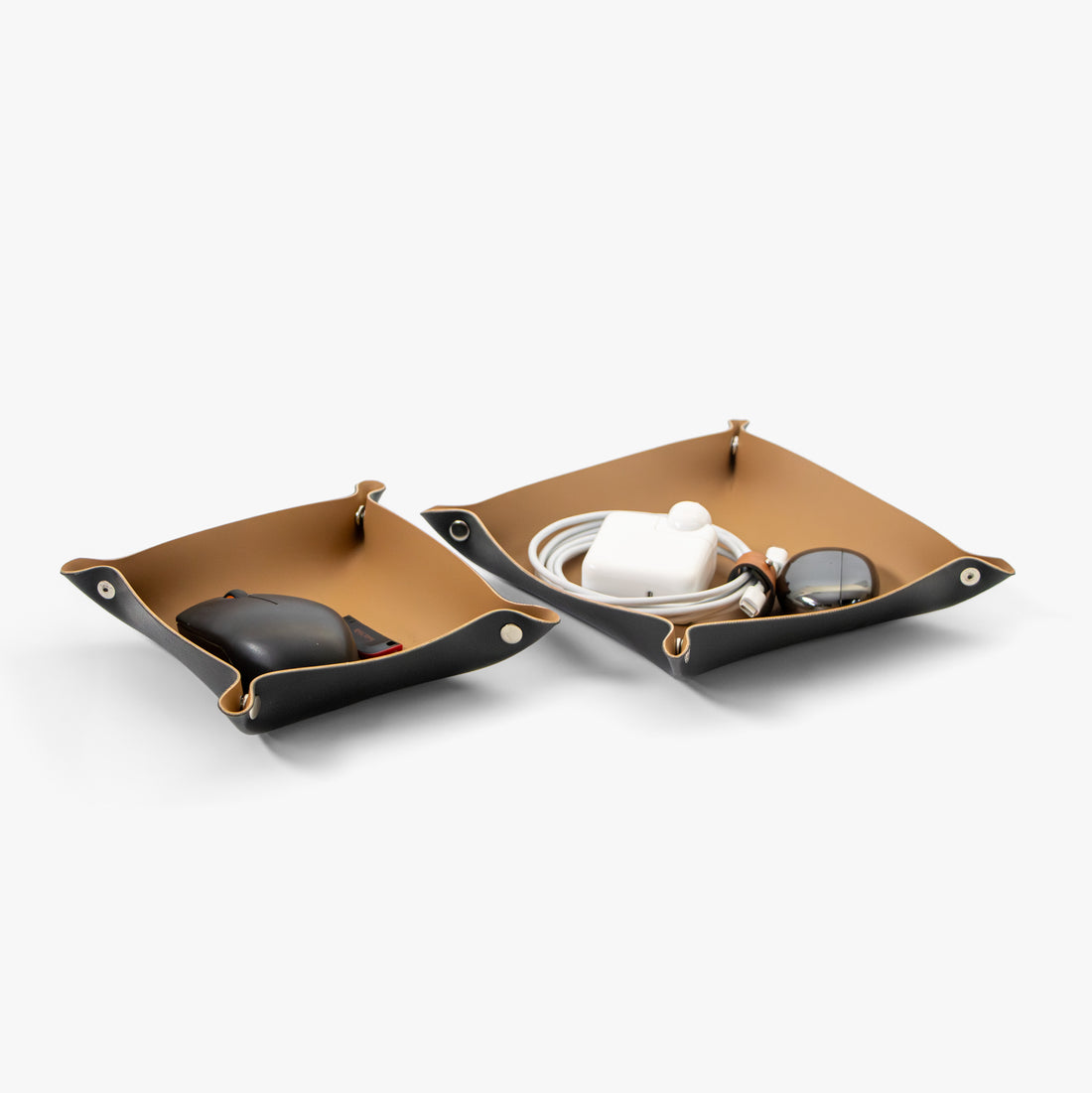 Multi-purpose Desk Organiser | Vegan Leather (Set of two)